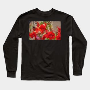 Red Lilies Long Sleeve T-Shirt